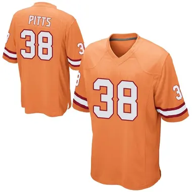 Derrek Pitts Men's Game Orange Tampa Bay Buccaneers Alternate Jersey