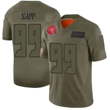 Warren Sapp Men's Limited Camo Tampa Bay Buccaneers 2019 Salute to Service Jersey